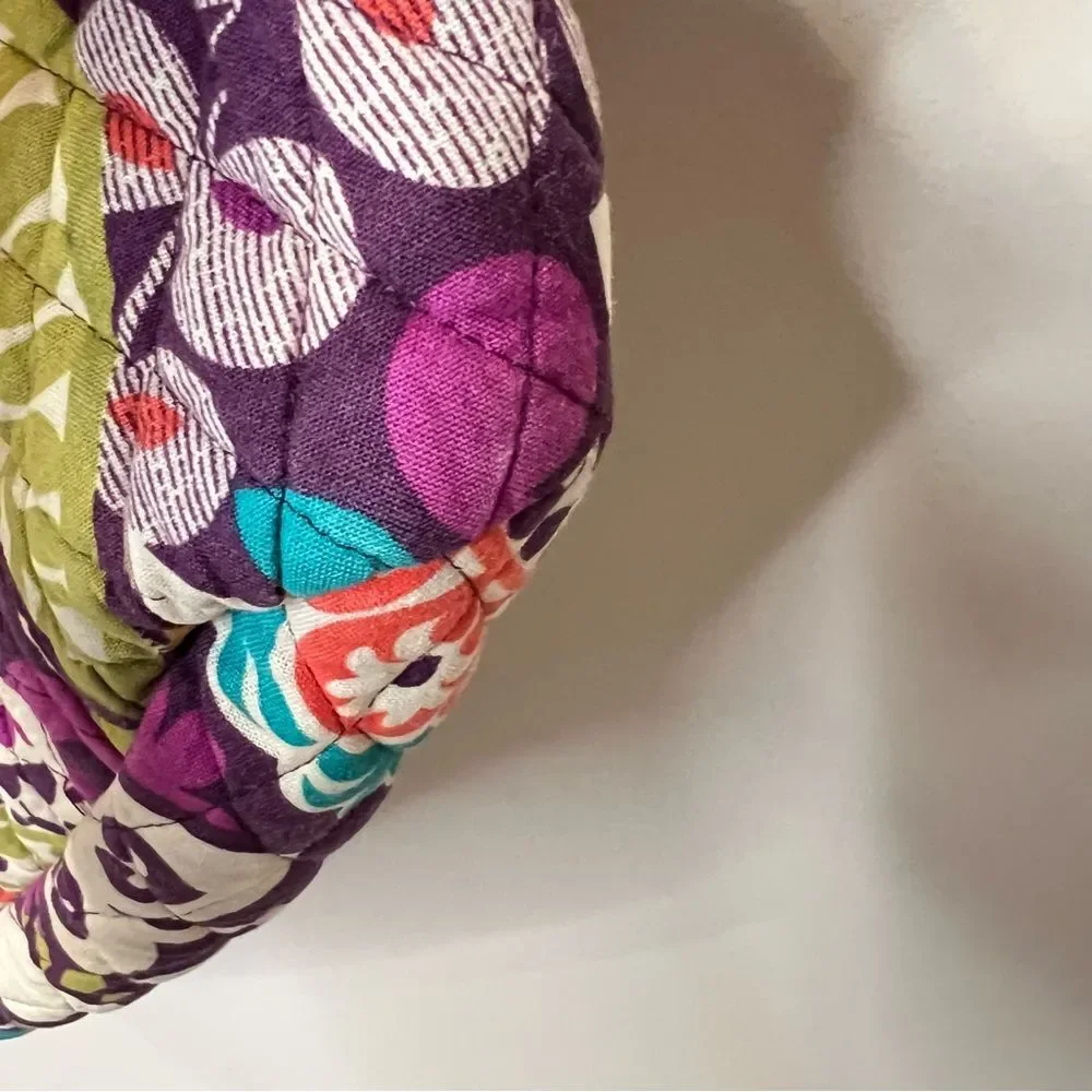 Vera Bradley Retired Plum Crazy Floral Pattern Tote Bag Purse - Picture 5 of 15